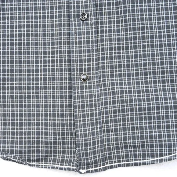 Panhandle Rough Stock Cowboy Dress Shirt Plaid Lurex Long Sleeve Mens Size Large - Picture 6 of 11